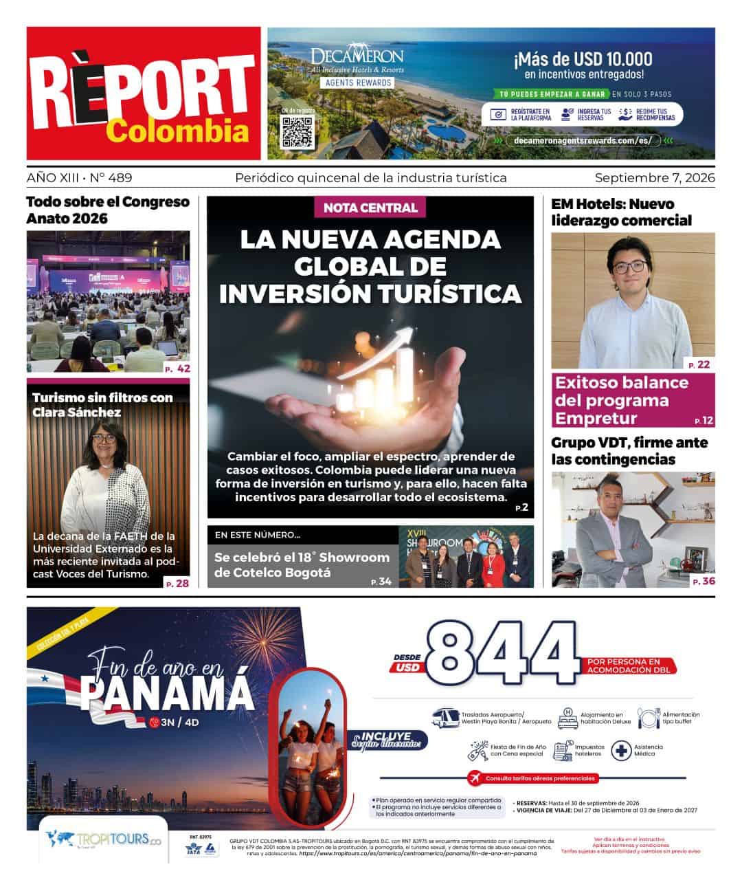 Report Colombia 489 noticias de turismo