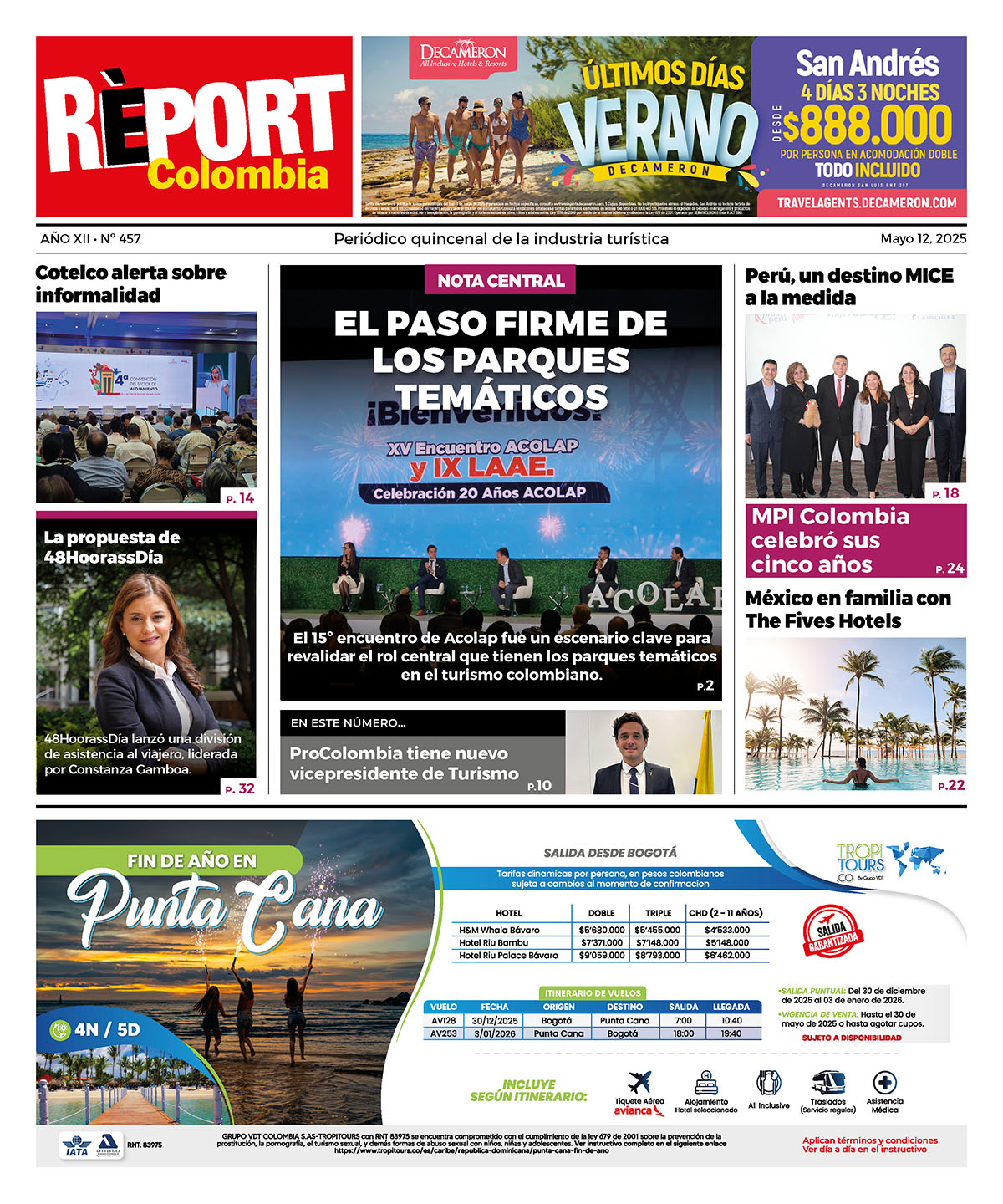 REPORT COLOMBIA 457 NOTICIAS DE TURISMO