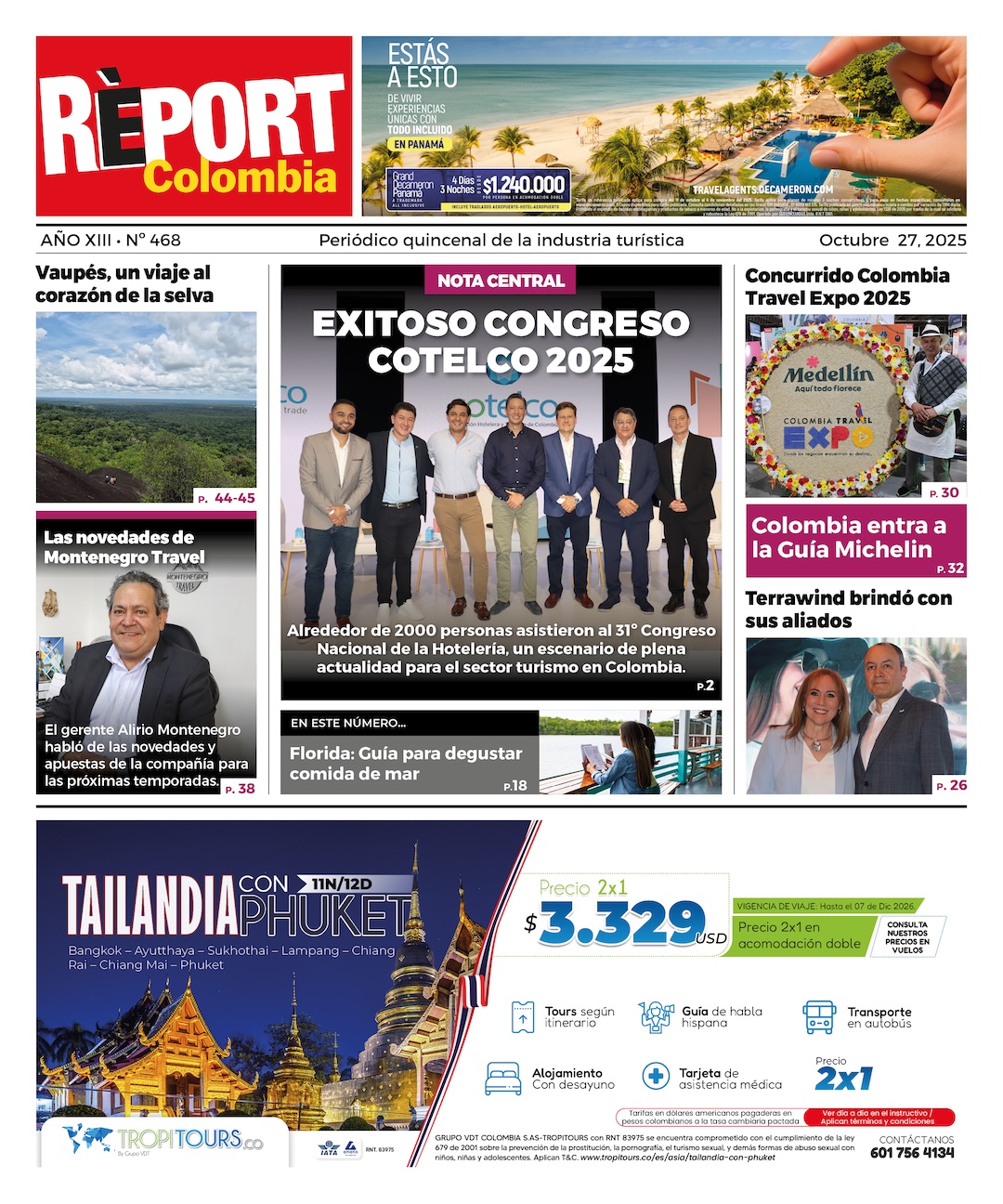 Report Colombia 468 Noticias de Turismo, Turismo