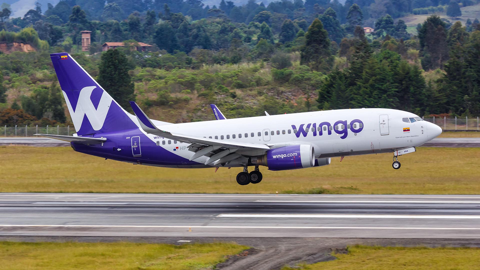 Wingo Boeing 737-700 aircraft Medellin Rionegro Airport in Colombia