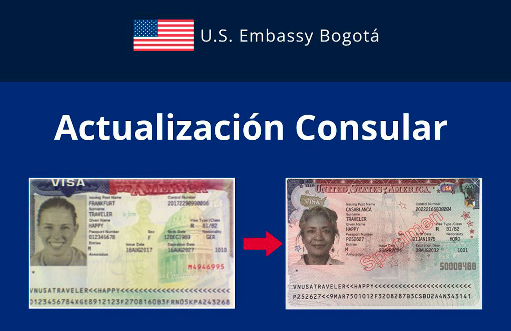 Cambio del diseño de la visa de Estados Unidos