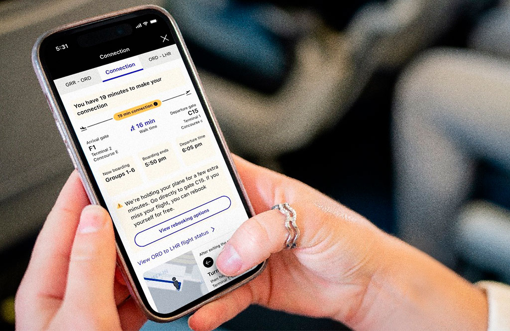 App móvil de United Airlines